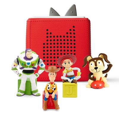 Toniebox 1 Audio Player Bundle with Woody, Buzz, Jessie, and Playtime Puppy - Red [Discontinued]