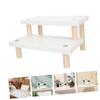 CVUTOVO Figurines Display Rack Wooden Desktop Ornament Stand Shelf for Desk Smooth Surface Stable for Living Room Decor view 3
