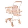 Roma Prams: Teddy Shopping Trolley - Beige & Bear, Push Cart, Removable Grocery Storage Basket, Swivel Wheels, Doll Accessory, Roleplay Toy, Kids 3+ view 3