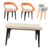 Abaodam 1 Set Simulated Furniture Doll House Furniture Table Chairs Dining Chair Mini Furniture Models Mini Furniture Item Playhouse Furniture Miniature Chairs Tiny Furniture Wood view 1