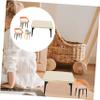 Abaodam 1 Set Simulated Furniture Doll House Furniture Table Chairs Dining Chair Mini Furniture Models Mini Furniture Item Playhouse Furniture Miniature Chairs Tiny Furniture Wood view 3