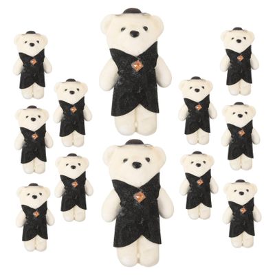 AKOOSY 10pcs Delicate Graduation Bear Stuffed Animal Bouquet Foam Bear Decorations for Celebration