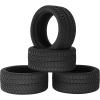 4 PCS Soft Rubber Tires with Foam Insert for 1/10 1/12 Trax-xas HSP HPI Tamiya TT02 Touring Drift Rally Car 65mm RC(4PCS Road F) view 1