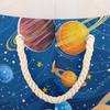 Large Collapsible Blanket Storage Basket for Gifts Empty, Universe Space Solar System Round Fabric Laundry Hamper Basket, Baby Dog Toy Bins with Handle, Closet Organizer for Living Room(C-859) view 4
