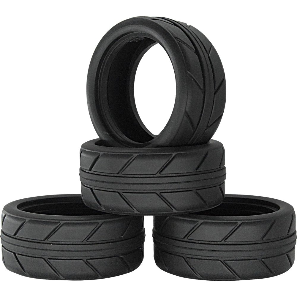 4 PCS Soft Rubber Tires with Foam Insert for 1/10 1/12 Trax-xas HSP HPI Tamiya TT02 Touring Drift Rally Car 65mm RC(4PCS Drift C)