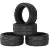 4 PCS Soft Rubber Tires with Foam Insert for 1/10 1/12 Trax-xas HSP HPI Tamiya TT02 Touring Drift Rally Car 65mm RC(4PCS Drift C) view 1