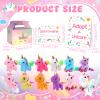 37 Pcs Adopt A Unicorn Party Favors Include 12 Mini Unicorns Stuffed Animals 12 Foldable Paper Boxes 12 Adoption Cards 1 Adoption Signs Mini Stuffed Animals Bulk for Adopt A Unicorn Animal Favors view 3