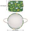 Large Collapsible Blanket Storage Basket for Gifts Empty, St. Patrick's Day Four Leaf Clover Round Fabric Laundry Hamper Basket, Baby Dog Toy Bins with Handle, Closet Organizer for Living Room(C-413) view 3