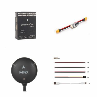 Pixhawk 6C Mini Flight Controller  STM32H743 480MHz Autopilot, Dual IMU, MS5611, PX4 & ArduPilot Compatible  Mini Drone Controller for UAV, VTOL, DIY RC (Model A + PM02 + M10)