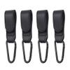 4-Pack of Leather-Style Stroller Accessories, Stroller Hooks for Hanging Diaper Bags,Universal Hooks (Black) view 1