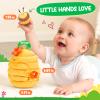 JoyCat 6 Month Old Baby Toys, Flower Beehive with 5 Stuffed Sensory Bees, Crinkle, Rattle, Mirror, Montessori Toys for 6-10 Months Old Babies, Infant Toys Baby Shower Birthday view 4