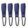 4-Pack of Leather-Style Stroller Accessories, Stroller Hooks for Hanging Diaper Bags,Universal Hooks (Blue) view 1