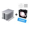 1pcs H-110 Heat Dissipator heatsink with 80 * 80 * 25mm 220VAC axial Flow Fan for 3 Phase Solid State Relay SSR DA AA 10A 25A 40A 60A(H-110 and Fan 24VDC) view 2