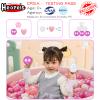 Heopeis Ball Pit Balls Stars and Hearts 100 200 500 1000 Plastic Balls for Toddlers Phthalate Free BPA Free Crush Proof Balls in Reusable Play Toys for Kids with Storage Bag Indoor Outdoor view 3