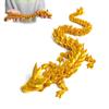 Flavery 3D Printed Dragon - 24 inch Large Pearly Sheen Articulated Dragon Fidget Toy, 3D Printed Gift for Birthday, Figurine Decor(Gold) view 1