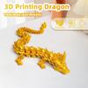 Flavery 3D Printed Dragon - 24 inch Large Pearly Sheen Articulated Dragon Fidget Toy, 3D Printed Gift for Birthday, Figurine Decor(Gold) view 2