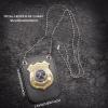 2 PCS Police Badge Pretend Play Toys Set with Chain and Belt Clip for Kids Dress Up Game, Detective Role Play view 2