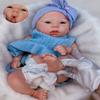 Abenduot 18inch Full Body Soft Solid Silicone Baby Dolls Can Open Mouth Lifelike Painted Newborn Girl Doll Anatomically Correct view 1