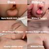 Abenduot 18inch Full Body Soft Solid Silicone Baby Dolls Can Open Mouth Lifelike Painted Newborn Girl Doll Anatomically Correct view 3