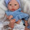 Abenduot 18inch Full Body Soft Solid Silicone Baby Dolls Can Open Mouth Lifelike Painted Newborn Girl Doll Anatomically Correct view 4