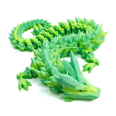 Flavery 3D Printed Dragon - 24 inch Large Pearly Sheen Articulated Dragon Fidget Toy, 3D Printed Gift for Birthday, Figurine Decor(Summer Rainbow)