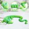 Flavery 3D Printed Dragon - 24 inch Large Pearly Sheen Articulated Dragon Fidget Toy, 3D Printed Gift for Birthday, Figurine Decor(Summer Rainbow) view 3