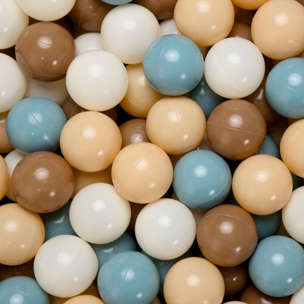 GOGOSO Ball Pit Balls for Toddlers Dogs Baby, 2.2 Inch Pastel Play Ball Toys Kid Ballpit, Bounse House, Birthday, Tent, Party,100 pcs, Blue Milktea