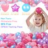 Heopeis Ball Pit Balls Stars and Hearts 100 200 500 1000 Plastic Balls for Toddlers Phthalate Free BPA Free Crush Proof Balls in Reusable Play Toys for Kids with Storage Bag Indoor Outdoor view 2