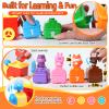 CORPER TOYS 10 in 1 Digital Train Montessori Toys with Stackable Animal Finger Puppets, Surprise Blind Boxes Counting & Stacking Learning Toys for Toddlers Gift view 2