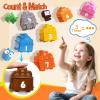 CORPER TOYS 10 in 1 Digital Train Montessori Toys with Stackable Animal Finger Puppets, Surprise Blind Boxes Counting & Stacking Learning Toys for Toddlers Gift view 3
