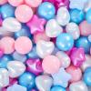 Heopeis Ball Pit Balls Stars and Hearts 100 200 500 1000 Plastic Balls for Toddlers Phthalate Free BPA Free Crush Proof Balls in Reusable Play Toys for Kids with Storage Bag Indoor Outdoor view 1
