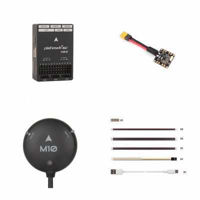 Pixhawk 6C Mini Flight Controller STM32H743 480MHz Autopilot, Dual IMU, MS5611, PX4 & ArduPilot Compatible Mini Drone Controller for UAV, VTOL, DIY RC (Model B + PM06 + M10)