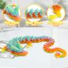 Flavery 3D Printed Dragon - 24 inch Large Pearly Sheen Articulated Dragon Fidget Toy, 3D Printed Gift for Birthday, Figurine Decor(Crystal Summar Dream) view 3