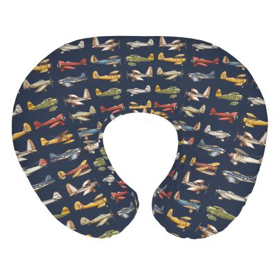Airplanes Vintage Models Aircraft Nursing Pillow Covers for Boy Girl Antiqued Planes Nursing Pillow Slipcovers for Breastfeeding Pillows Retro Planes Soft Stretchy Removable Covers for Newborn Infant