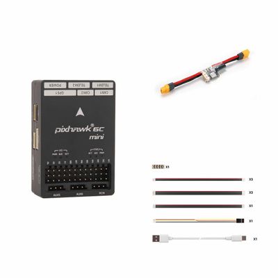Pixhawk 6C Mini Flight Controller STM32H743 480MHz Autopilot, Dual IMU, MS5611, PX4 & ArduPilot Compatible Mini Drone Controller for UAV, VTOL, DIY RC (Model B + PM02)