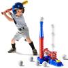 DULONIME T Ball Sets for Kids 3-5, Baseball T-Ball Set with 10 Balls, Outdoor Sport Toy Games for 3-12 Year Old Boys Girls Toddlers, Training Batting Tee for Backyard and Lawn Play view 1