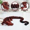 Flavery 3D Printed Dragon - 24 inch Large Pearly Sheen Articulated Dragon Fidget Toy, 3D Printed Gift for Birthday, Figurine Decor(Black Red) view 3