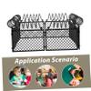 KOMBIUDA Realistic Toy Fence Set Wire Mesh Screen Mesh Black Fence Retaining Wall Block Privacy Screen DIY Building Blocks Accessories Micro Landscape Decorative view 3