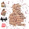 TSHalcyon Adult Tower Stacking Game for Couples - Romantic Wooden Block Party Set with Flirty Dares, Fun Date Night Couples Game, Spicy Relationship Gift for Him & Her view 1