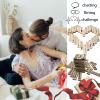 TSHalcyon Adult Tower Stacking Game for Couples - Romantic Wooden Block Party Set with Flirty Dares, Fun Date Night Couples Game, Spicy Relationship Gift for Him & Her view 2
