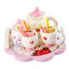BESTonZON 1Set Wooden Tea Pink Simulation Tea Ware for Creative Playtime Boys for Tea Parties and Imaginative Fun view 1