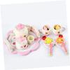 BESTonZON 1Set Wooden Tea Pink Simulation Tea Ware for Creative Playtime Boys for Tea Parties and Imaginative Fun view 4