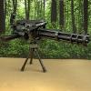 Metal Gatling Submachine Custom Minigun Gun,Tripod Mount Machine Gun with Rotating Barrels & Display Stand, Collectible Desktop Miniature for Military Enthusiasts (Silver) view 2