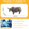 AENIMELY Hollow Yak Figurine  Realistic Highland Animal Toy for Kids, Educational Wild Animal Learning Model, Nature Display & Birthday Cake Topper view 3