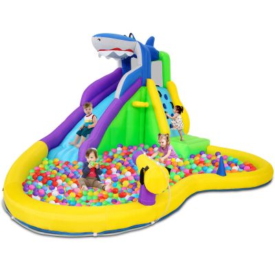 Bounce House for Big Kids 3-12 Years,Water Slide Bounce House,Inflatable Bounce Castle with Climbing Wall,Water Gun,Pool,13x14FT Play Center for Indoor/Outdoor Backyard (Yellow, Size1)