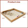 LILYPELLE Kids Sand Box, 2 in 1 Outdoor Wood Sandbox with Cover, 71" L x 71" W x 8" H Square Sand Pit with Two Corner Seats for Garden Beach Backyard Play view 2