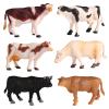 AENIMELY Mini Cow Figurines Set  Realistic Solid Plastic Dairy Cattle Farm Animal Figuriness  Educational Toys, Cake Toppers, Gifts for Kids view 1
