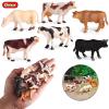 AENIMELY Mini Cow Figurines Set  Realistic Solid Plastic Dairy Cattle Farm Animal Figuriness  Educational Toys, Cake Toppers, Gifts for Kids view 3