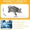 AENIMELY Alligator Snapping Turtle Figurine Realistic Solid Turtle Model for Kids Educational Reptile Animal Toy, Wildlife Learning Gift, Nature Diorama Decoration view 3