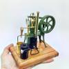 R01 Manual Green Brass Stainless Steel Aluminum Stirling Engine Copper Castings Hand-cranking Flywheel view 1